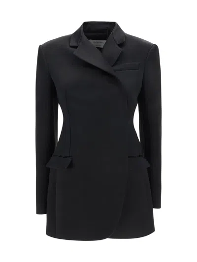 Max Mara Double-breasted Long-sleeved Jacket In Black