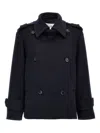 Max Mara Blue Double-breasted Wool Coat In Blue