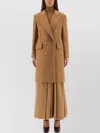 Max Mara Double Breasted Longline Coat In Brown