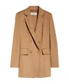 Max Mara Double-breasted Notched Blazer In Nude