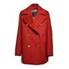 Max Mara Wool Satin Crepe Blazer In Red