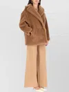 Max Mara Double-breasted Oversized Coat Pockets In Brown