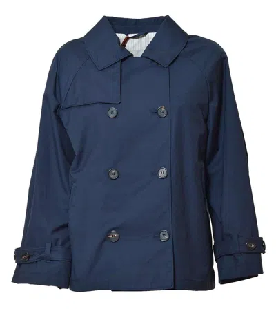 Max Mara Double Breasted Oversized Trench Coat In Multicolor