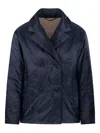 Max Mara Padded Double-breasted Jacket In Blue