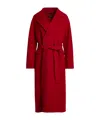 Max Mara Double Breasted Pea Coat In Red