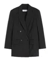 Max Mara Double-breasted Pinstripe Wool Blazer