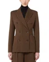 Max Mara Zulma Houndstooth Check Double Breasted Jacket In Brown