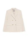Max Mara Double-breasted Pocket Jacket In Neutral