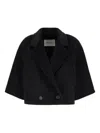 Max Mara Galea Caban Coat In Black
