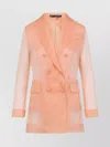Max Mara Silk Organza Double-breasted Blazer
