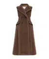 Max Mara Marrone Bronzo Alpaca Coat In Brown