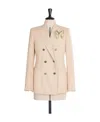Max Mara Double-breasted Suit Jacket In Nude