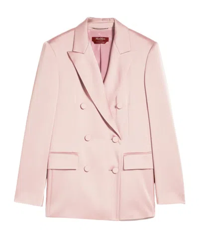 Max Mara Double-breasted Suit Jacket In Nude