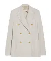 Max Mara Double-breasted Suit Jacket In White