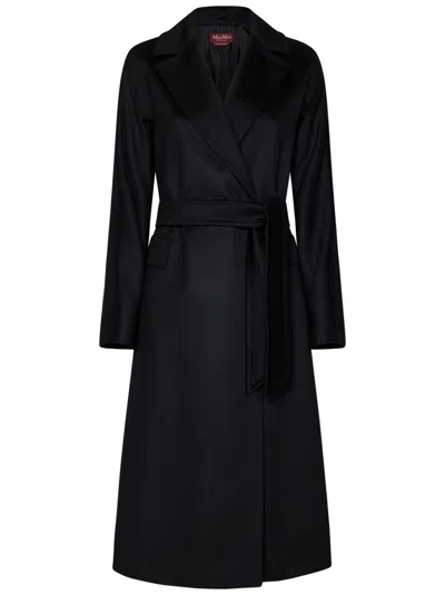 Max Mara Double-breasted Tailored Black Coat