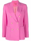 Max Mara Double-breasted Tailored Blazer In Pink