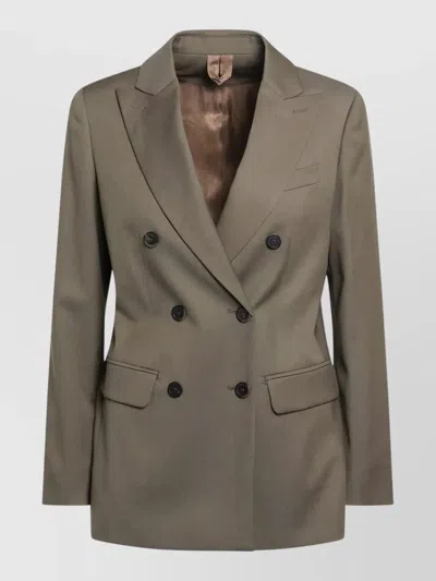MAX MARA DOUBLE BREASTED TAILORED JACKET FRONT POCKETS