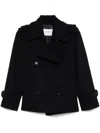 Max Mara Double-breasted Trench Coat In Black