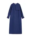 Max Mara Calao Long Denim Trench Coat In Blue