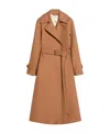 Max Mara Double-breasted Trench Coat In Brown