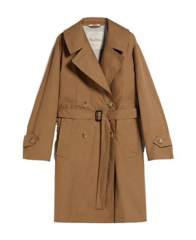 Max Mara Double-breasted Trench Coat In Brown
