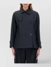 Max Mara Double-breasted Trench Coat Flap Detail In Blue