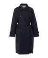 Max Mara Double-breasted Trench Coat In Multi