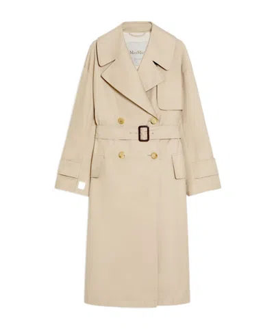 MAX MARA DOUBLE-BREASTED TRENCH COAT IN WATER-REPELLENT TWILL