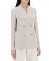 Max Mara Double-breasted Suit Jacket In White