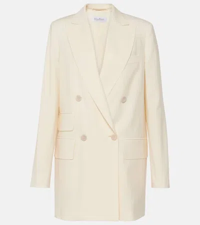 Max Mara Elegia Double-breasted Jacket In Beige