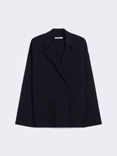 MAX MARA DOUBLE-BREASTED VISCOSE CRÊPE JACKET