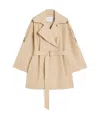 Max Mara Double-breasted Water-repellent Gabardine Trench Coat In Nude