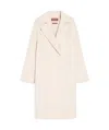 Max Mara Double-breasted Wool And Cashmere Coat In White