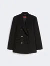 Max Mara Double-breasted Wool Blazer In Black
