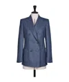 Max Mara Double-breasted Wool Blazer In Blue