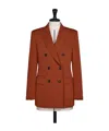Max Mara Double-breasted Wool Blazer In Brown