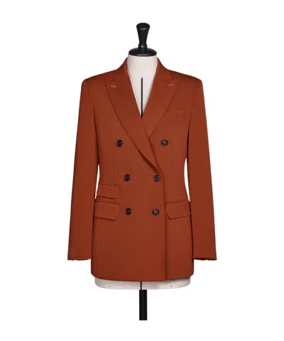 Max Mara Double-breasted Wool Blazer In Brown