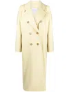 Max Mara Double-breasted Wool-blend Coat In Yellow