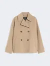 Max Mara Double-breasted Wool-blend Pea Coat In Brown