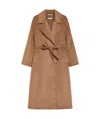 Max Mara Double-breasted Wool Cashmere Coat In Brown