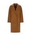 Max Mara Double-breasted Wool Cashmere Coat In Brown