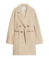 Max Mara Oversized Wool And Cashmere Coat With Lapel Collar And Kimono Sleeves In Nude