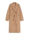 Max Mara Double-breasted Wool Coat In Brown