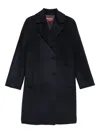 Max Mara Double-breasted Wool Coat In Black