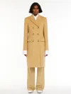 Max Mara Double-breasted Wool Coat In Beige