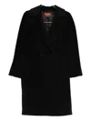 Max Mara Double-breasted Wool Coat In Black