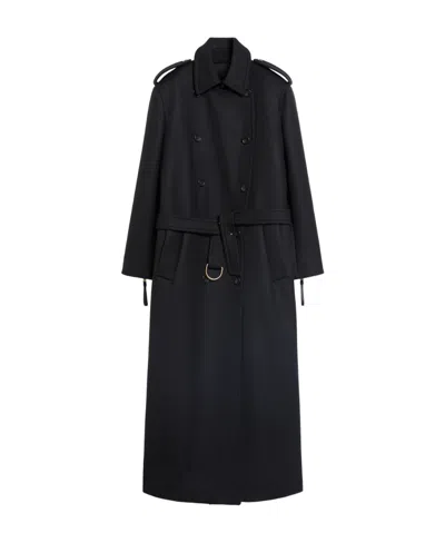 Max Mara Double-breasted Wool Coat In Black