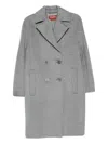 Max Mara Double-breasted Wool Coat In Gray