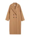 Max Mara Double-breasted Wool Coat In Nude