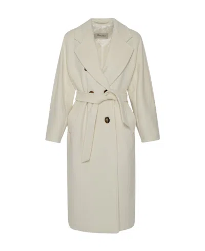 Max Mara Double-breasted Wool Coat In Nude